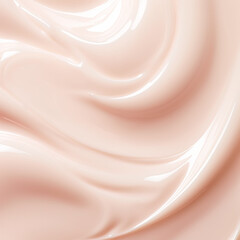 Skincare, cosmetics and beauty product, blush pink glossy cream lotion texture as abstract background, generative ai - obrazy, fototapety, plakaty