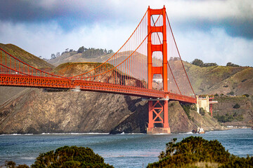 Golden Gate Bridge, San Francisco, California, USA. America Concept.