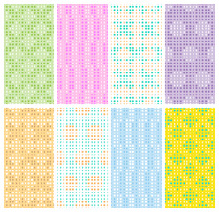 Colorful dot and oval seamless pattern