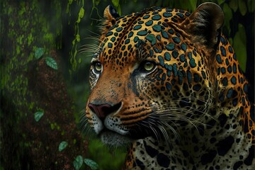 Fototapeta na wymiar Jaguar in the Amazon Jungle