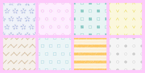 Colorful hand drawn seamless pattern