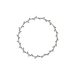 Hand drawn floral frame