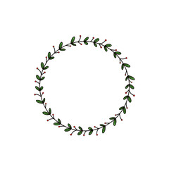 Hand drawn floral frame