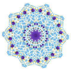 Islamic ornament circle illustration