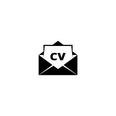 CV resume icon  isolated on white background.