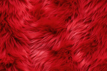 Obraz premium Nahtlos wiederholendes Muster - Rotes Flauschig weiches Fell oder Pelz Textur
