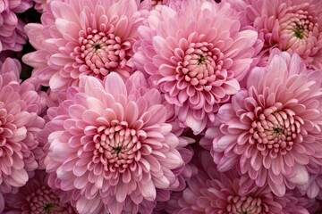 Chrysanthemum Flowers in Full Bloom: A Beautiful Summer Display of Pink, Purple, and White Blossoms. Generative AI