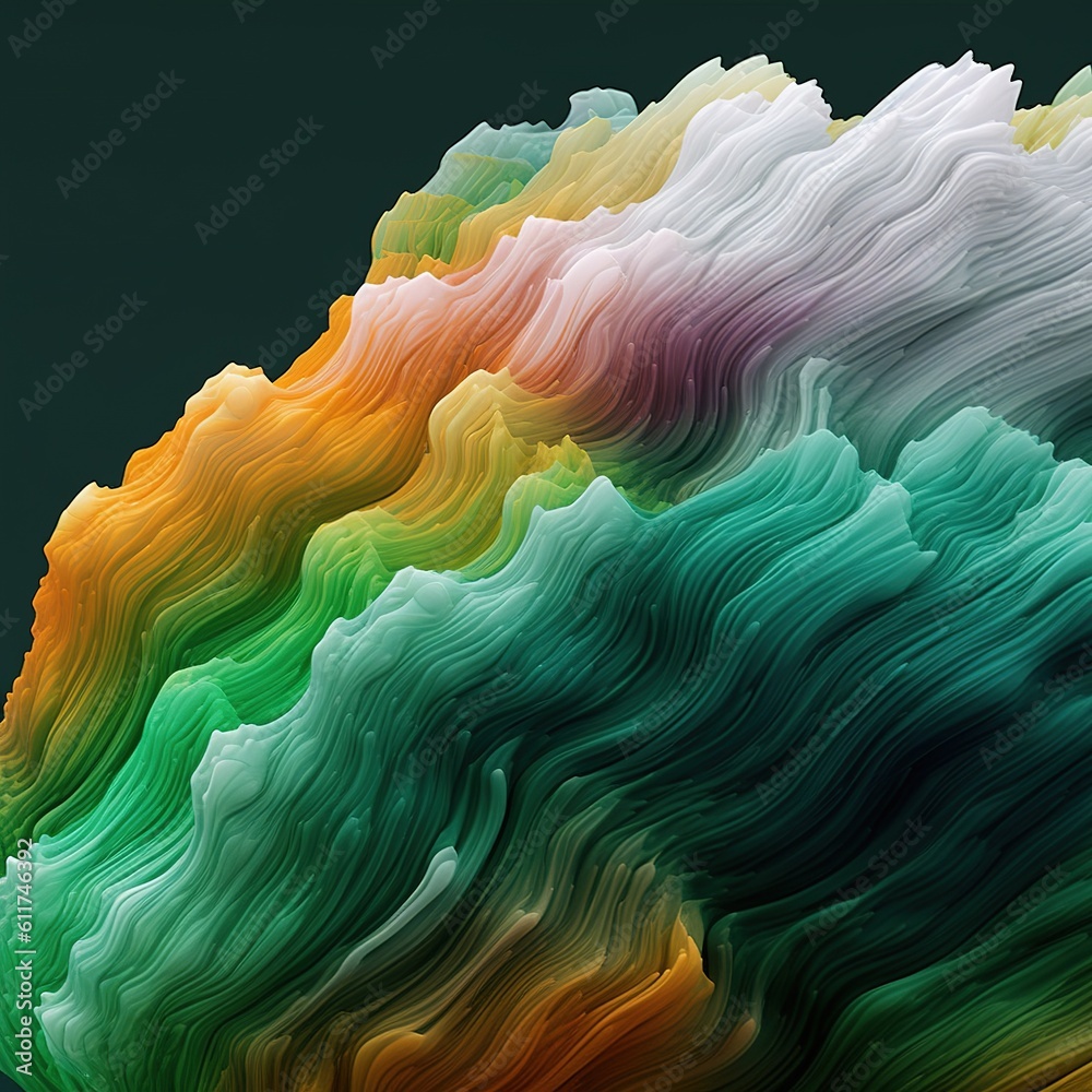 Wall mural colorful background with waves. abstract multi coloured background. generative ai
