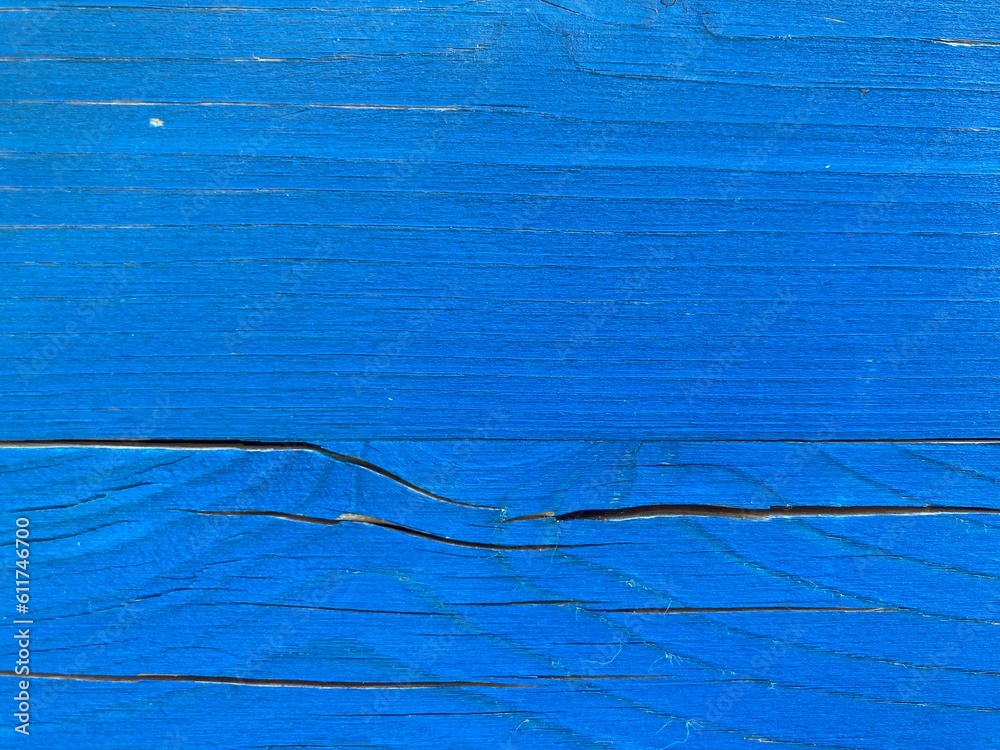 Poster a blue painted washed out plank wall