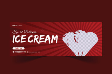 Facebook cover banner design template for restaurant