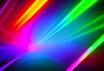 Obraz premium abstract background A wide variety of colorful patterns. background with colorful spectrum bright neon rays and glowing lines. AI Generative, illustration.