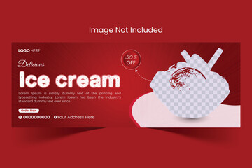 Facebook cover banner design template for restaurant