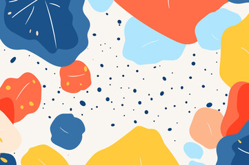 Abstract composition with geometric shapes and lines. Vector illustration in flat style