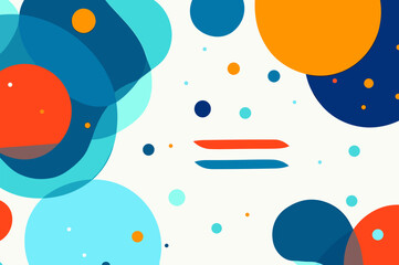 Abstract composition with geometric shapes and lines. Vector illustration in flat style