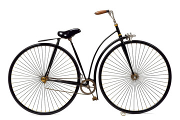 Bicycle isolated on the transparent background PNG. Top view. AI generative.