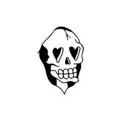 vector illustration doodle skull concept
