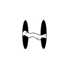 vector illustration of two connected circles concept