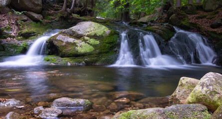 Potok górski okolice wodospadu Podgórnej. karkonosze Polska  © Jarekfoto