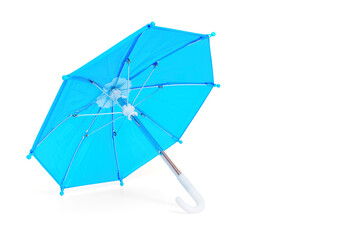 Blue Toy Umbrella Isolated on White