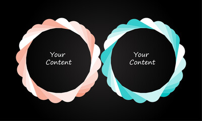 stylish rounded geometric Shape Border 