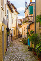 Alley in the town of Turania in the province of Rieti.