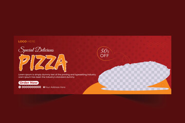 Facebook cover banner design template for restaurant