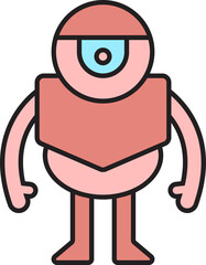 cartoon robot character icon