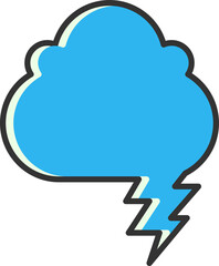 blue speech bubble illustration