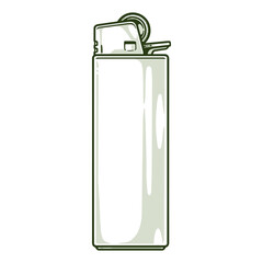 Cigarette lighter, monochrome detailed label