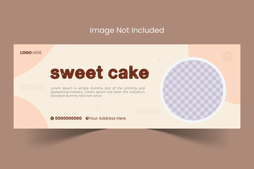 Facebook cover banner design template for restaurant