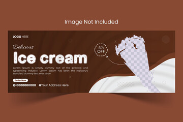 Facebook cover banner design template for restaurant