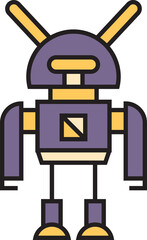 cartoon robot character icon