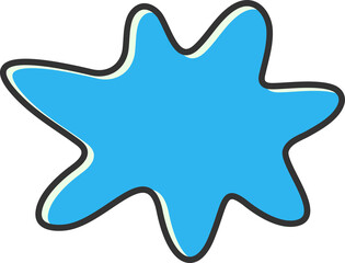 blue blank speech bubble