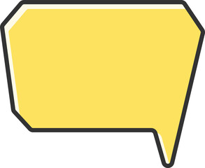 yellow comic speech bubble 