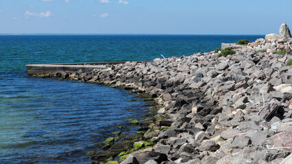 beautiful view of the sea and rocks on the coast