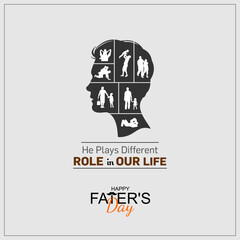 Illustration of Happy father's day concept