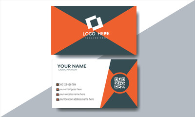 Red Colour Two sided presentation of professional business or visiting card design.