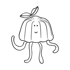 vector illustration cute Jelly fish Mascot Character Vector illustration color children cartoon clipart by wordspotrayal