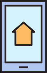 smartphone and home icon