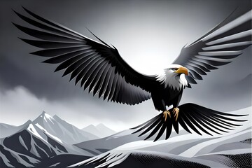 eagle in flight generated Ai