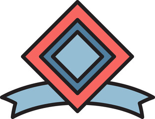 award ribbon banner and label illustration