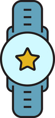 Fototapeta na wymiar smartwatch and star icon