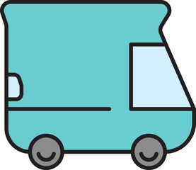 lorry truck icon illustration