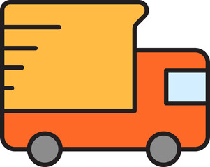 lorry truck icon illustration