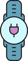 smartwatch and plug icon