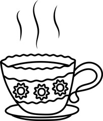 Cup of Tea, Coffee Hand Drawn Doodle Icon