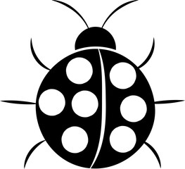 Simple Lady Bug Insect Hand Drawn Doodle Icon