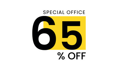 65% off discount creative vector banner illustration, sale special offer 65% off, 65% off discount creative vector