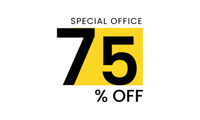 75% off discount creative vector banner illustration, sale special offer 75% off, 75% off discount creative vector