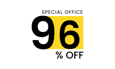 Fototapeta premium 96% off discount creative vector banner illustration, sale special offer 96% off, 96% off discount creative vector